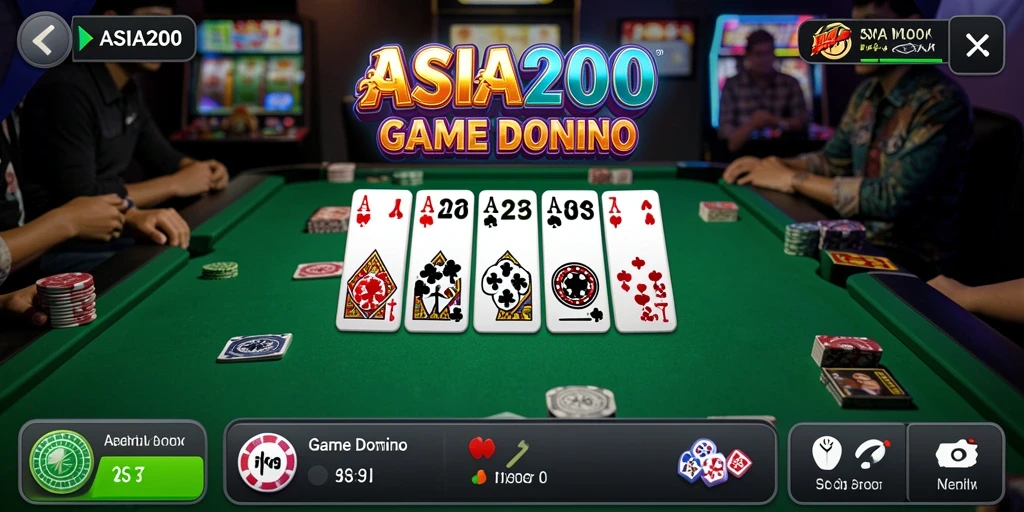 Menampilkan gameplay menarik dari permainan Domino ASIA200.