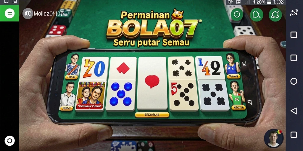 Screenshot gameplay <strong>BOLA07</strong> menampilkan keseruan bermain domino.