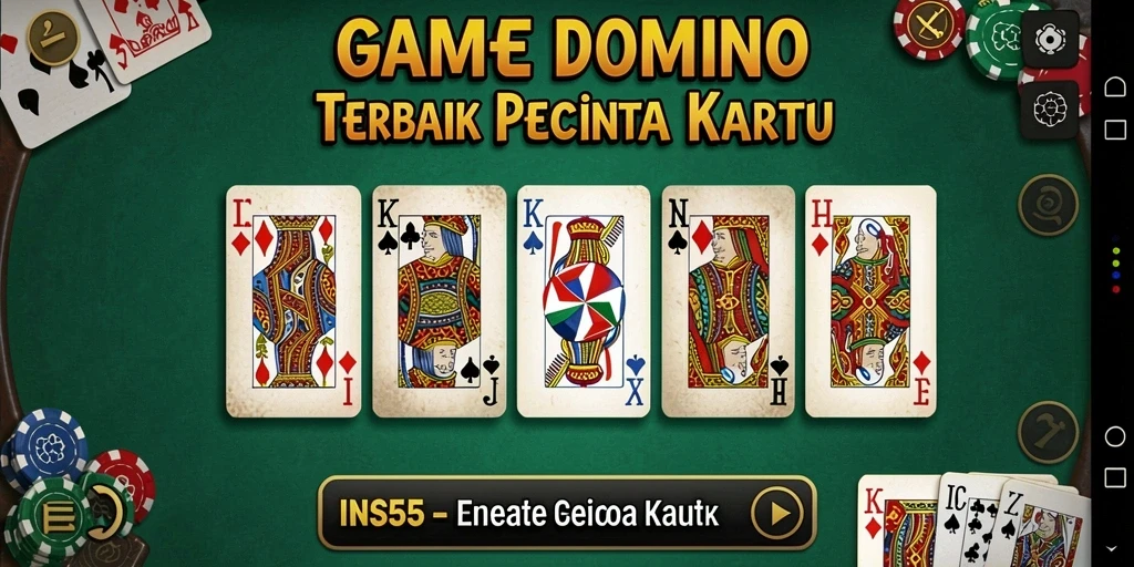 Tangkapan layar utama INS55 menampilkan gameplay seru Domino.