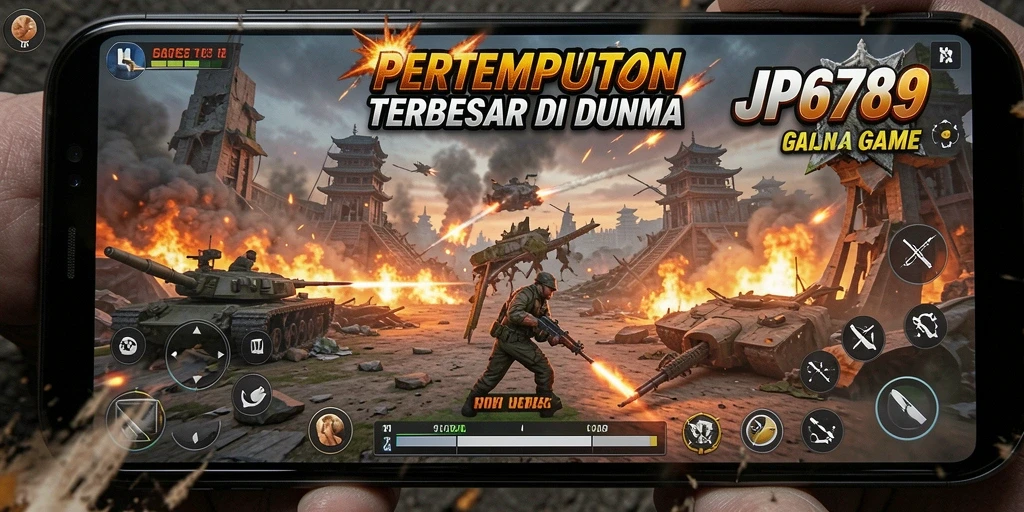 Screenshot JP6789 memperlihatkan aksi seru dalam pertempuran Battle Royale.