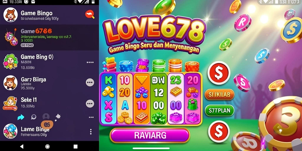 Screenshot gameplay LOVE678 menunjukkan keseruan bermain Bingo yang interaktif.