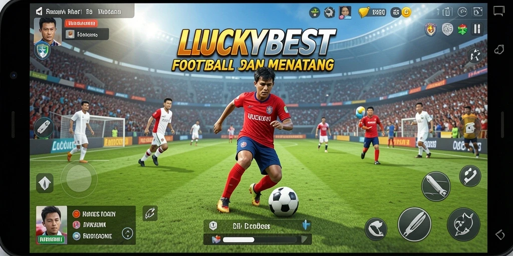 Tampilan gameplay seru LUCKYBEST dengan aksi di lapangan.