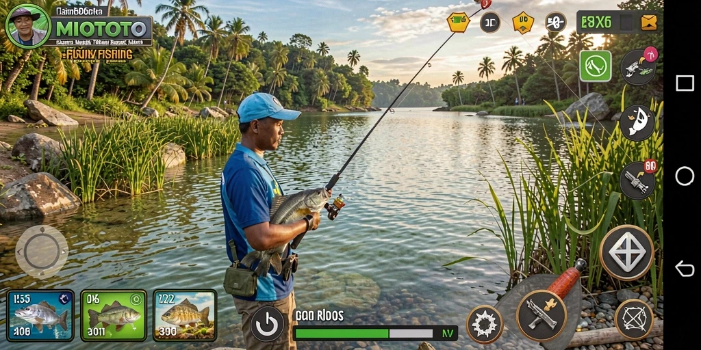 Tangkapan ikan yang spektakuler dalam gameplay MIOTOTO.
