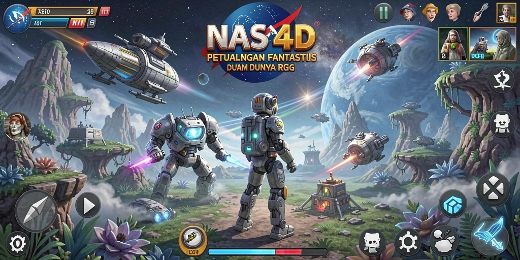 Tampilan gameplay seru dalam dunia fantasi RPG.