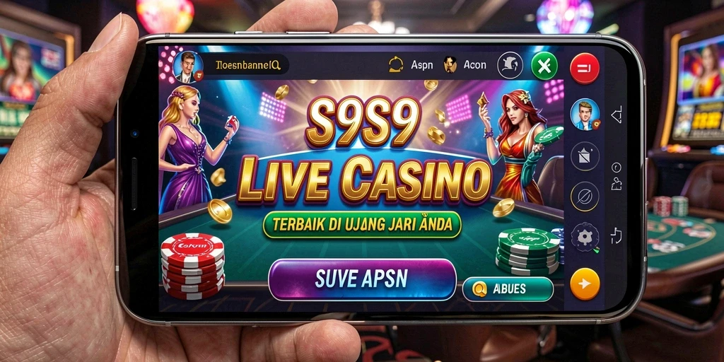 Screenshot gameplay Live Casino menampilkan dealer dan permainan yang seru.