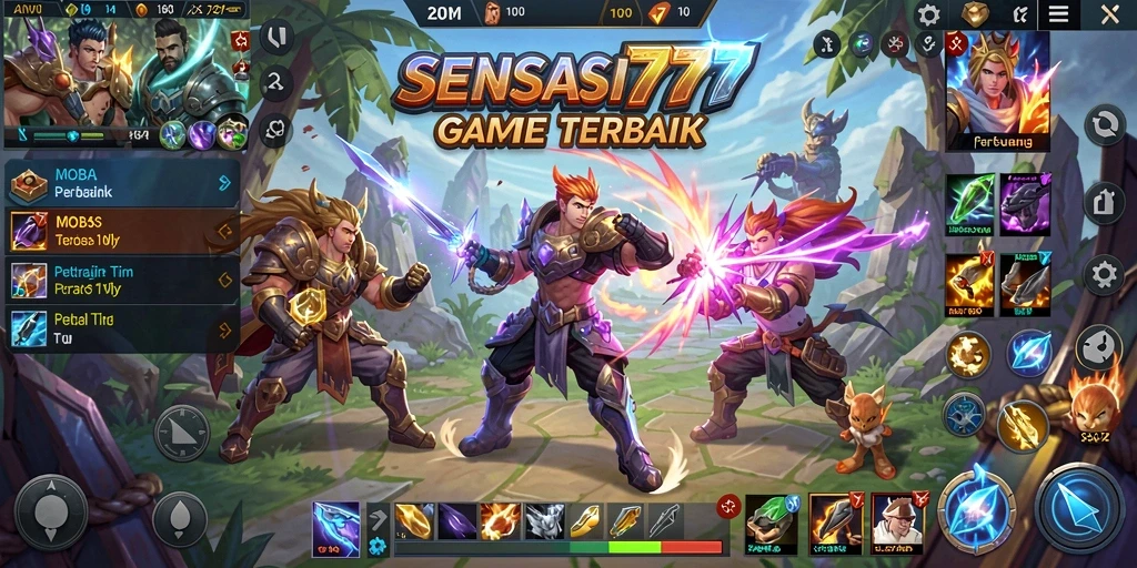 Tampilan seru gameplay SENSASI777 dalam pertarungan strategis.