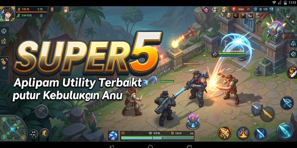 Tampilan utama SUPER5 dengan fitur Utility yang lengkap.