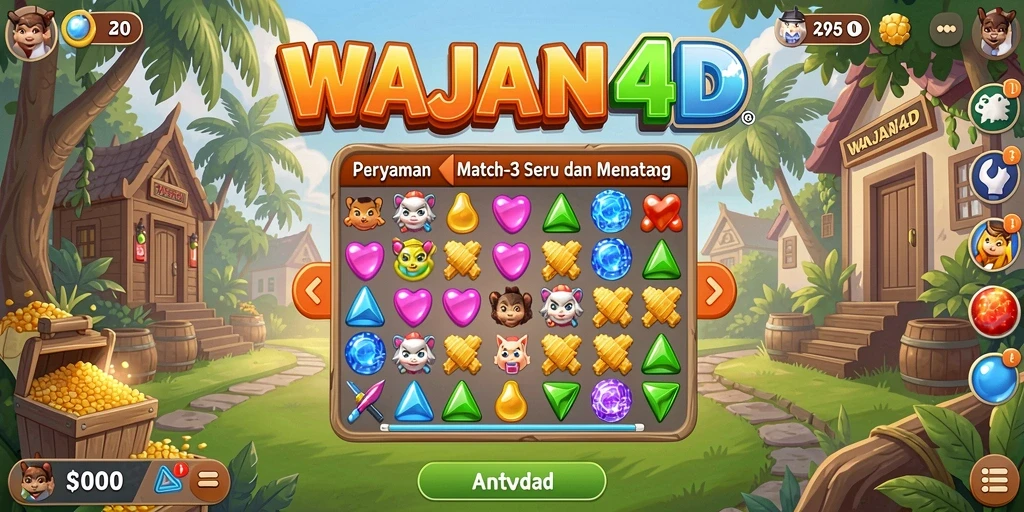 Tampilan gameplay seru dan menantang dari WAJAN4D.