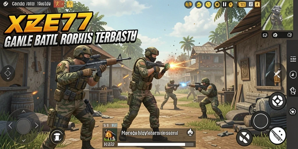 Gameplay seru XE77 dalam pertempuran Battle Royale.